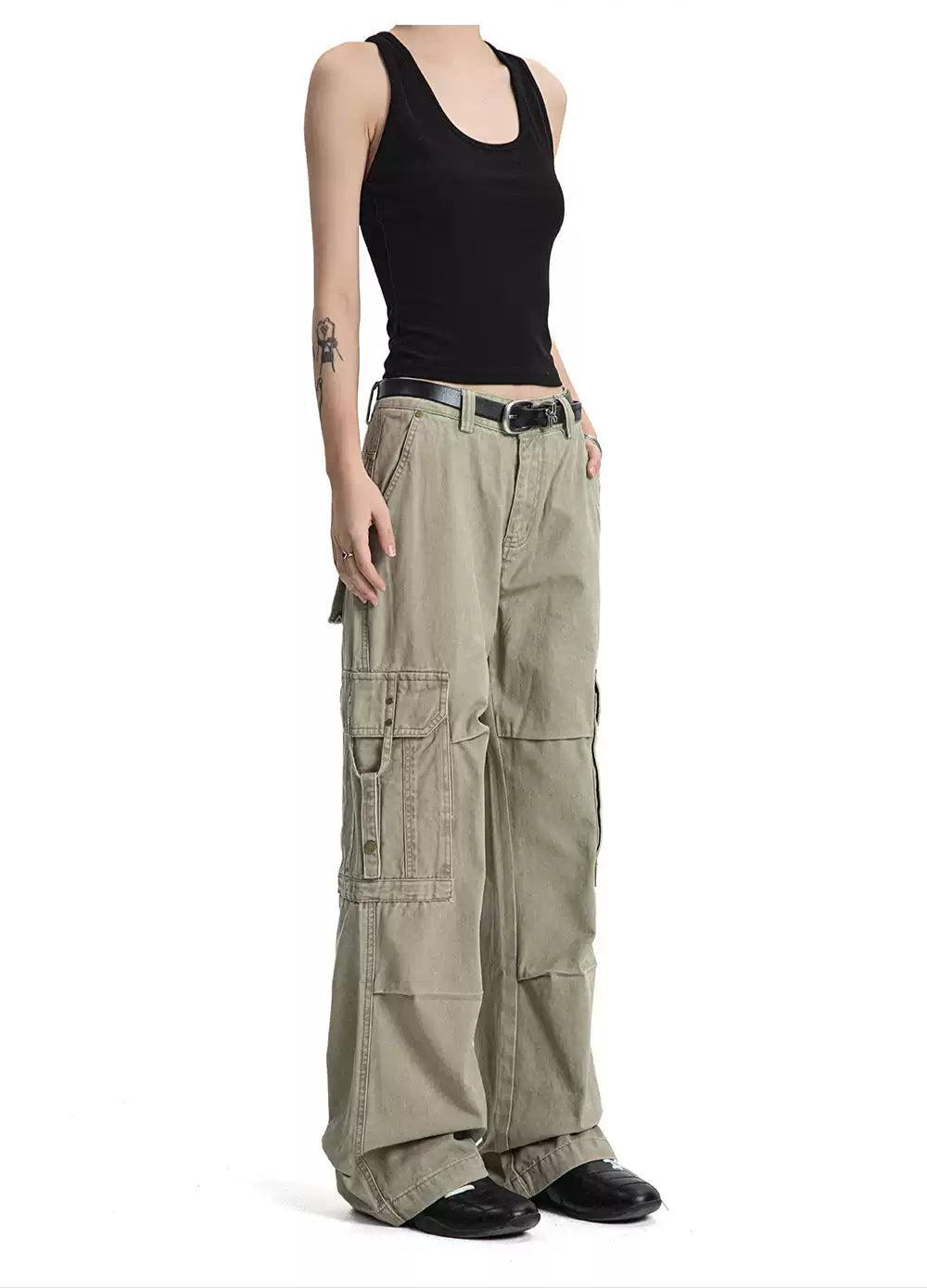 Strapped Pockets Cargo Jeans Korean Street Fashion Jeans By Made Extreme Shop Online at OH Vault