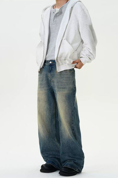 Washed and Faded Regular Jeans Korean Street Fashion Jeans By MaxDstr Shop Online at OH Vault