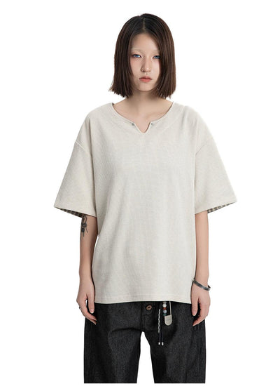 Waffle Grid Boxy T-Shirt Korean Street Fashion T-Shirt By Made Extreme Shop Online at OH Vault