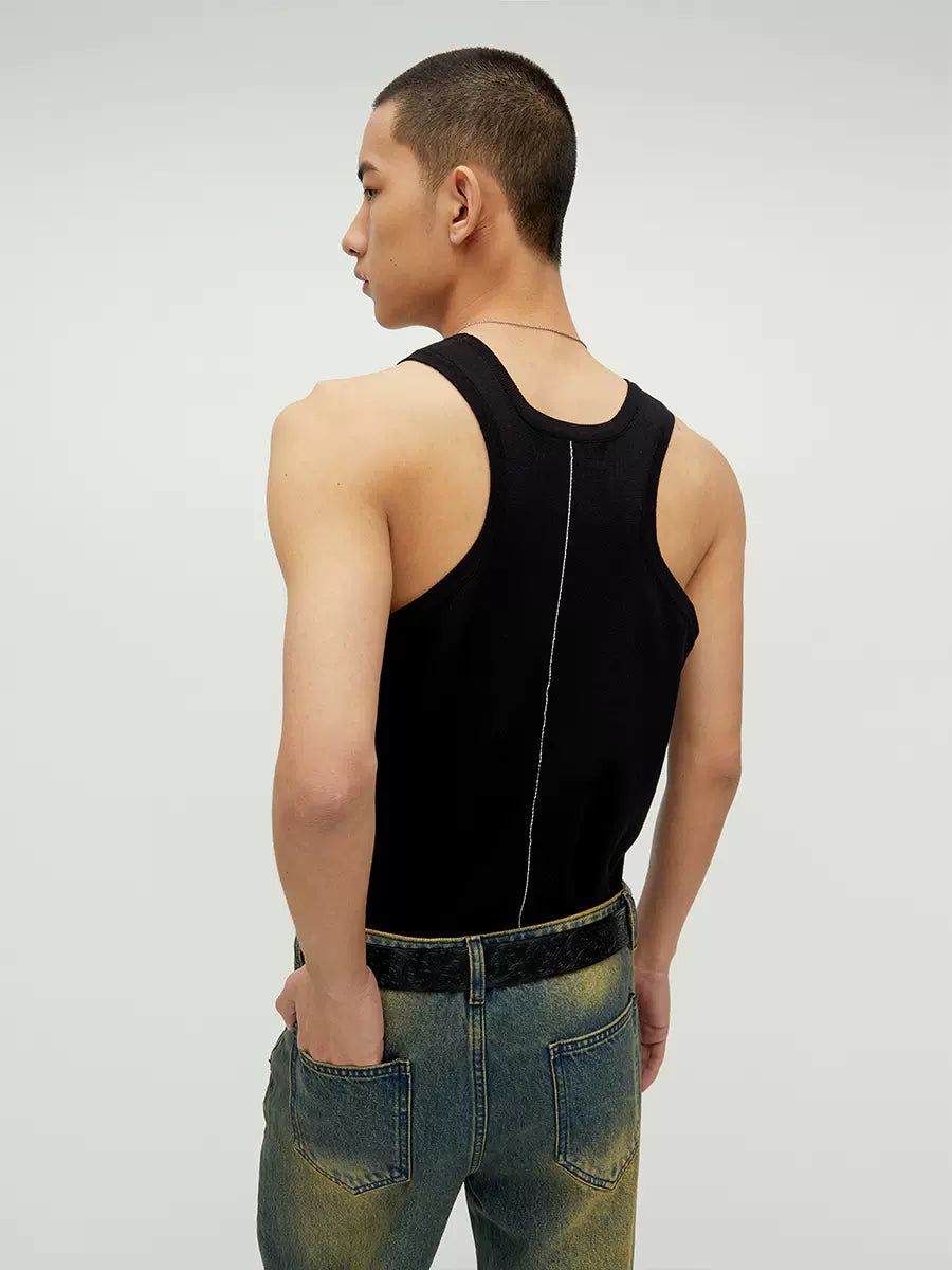 Back Thin Line Tank Top Korean Street Fashion Tank Top By SOUTH STUDIO Shop Online at OH Vault