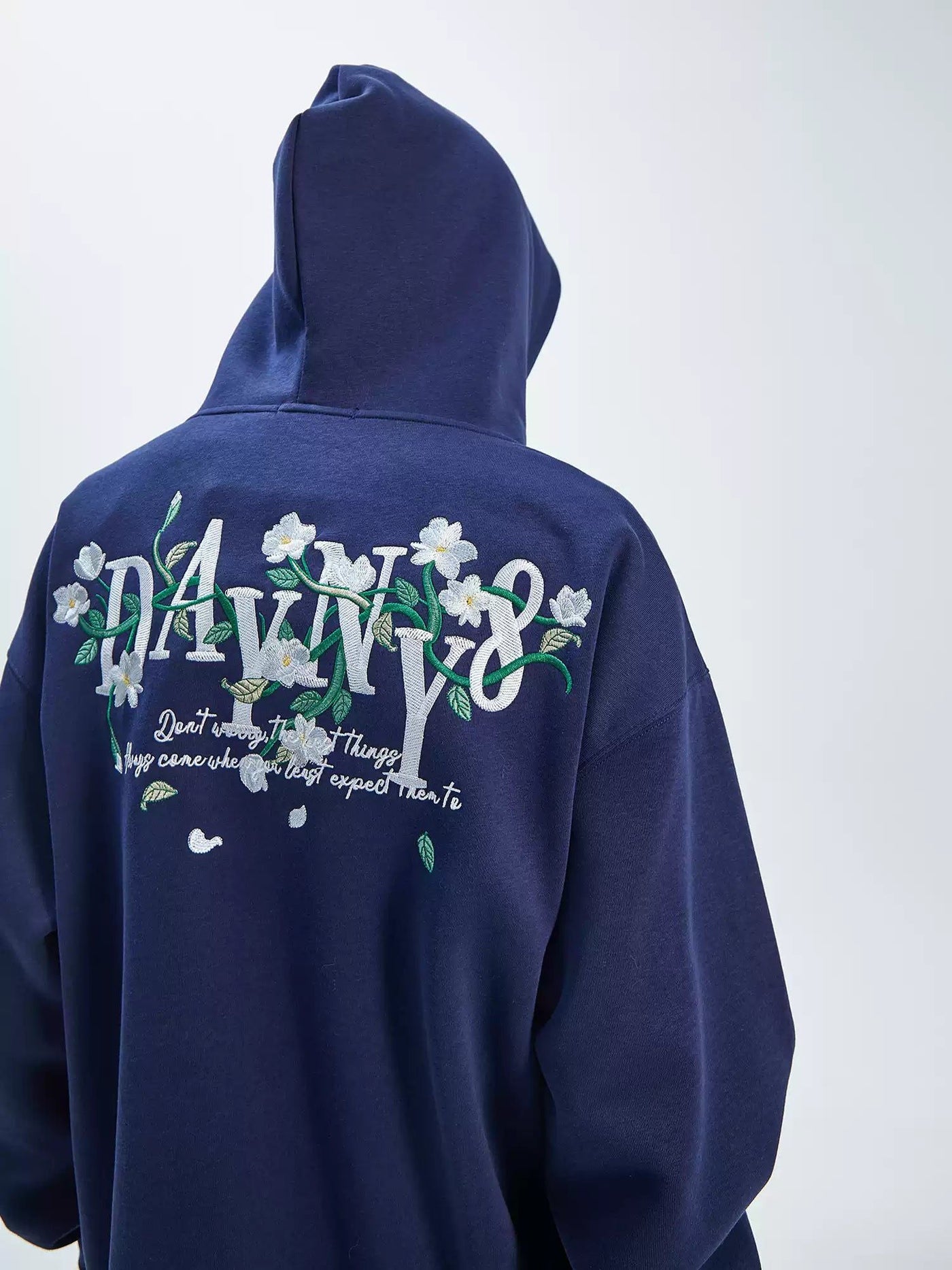 Flowers Stitch Hoodie Korean Street Fashion Hoodie By Ash Dark Shop Online at OH Vault