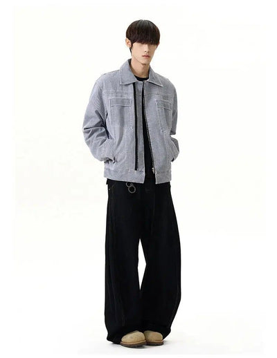 Stitched Outline Tailored Lapel Jacket Korean Street Fashion Jacket By A PUEE Shop Online at OH Vault