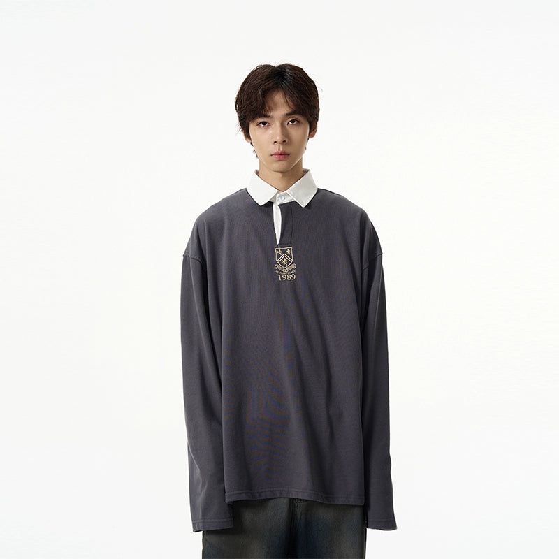 Collar Layered Relaxed Fit Shirt Korean Street Fashion Shirt By 77Flight Shop Online at OH Vault