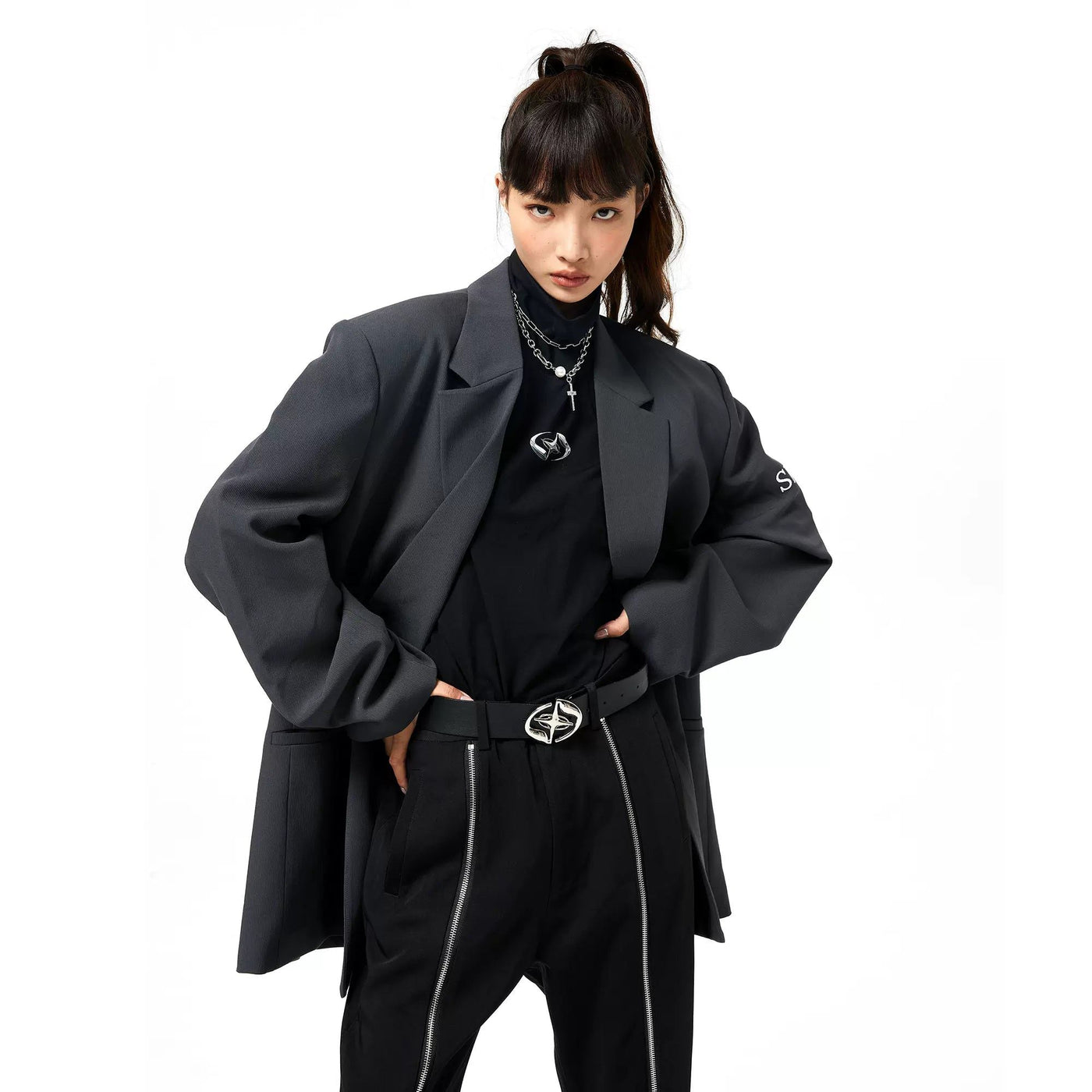 Metallic Star Detail Belt Korean Street Fashion Belt By ETERNITY ITA Shop Online at OH Vault