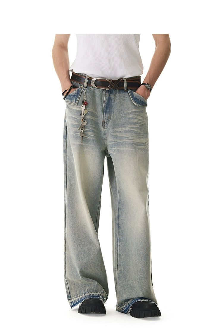 Regular Washed Faded Jeans Korean Street Fashion Jeans By Cro World Shop Online at OH Vault