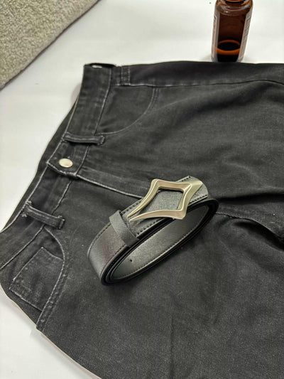 3D Metal Textured Belt Korean Street Fashion Belt By Tian Tian Shop Online at OH Vault