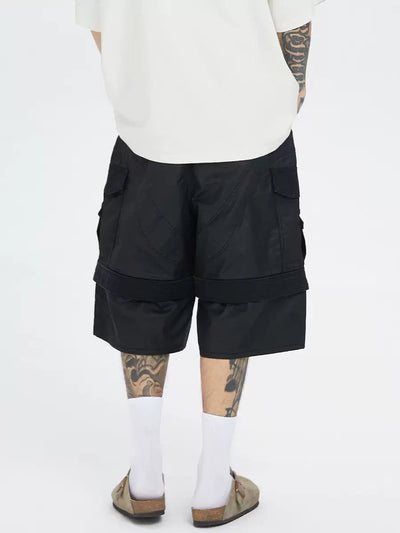 Mult-Detail Cargo Style Shorts Korean Street Fashion Shorts By Face2Face Shop Online at OH Vault