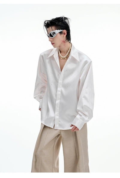 Star Flow Shimmered Shirt Korean Street Fashion Shirt By Argue Culture Shop Online at OH Vault