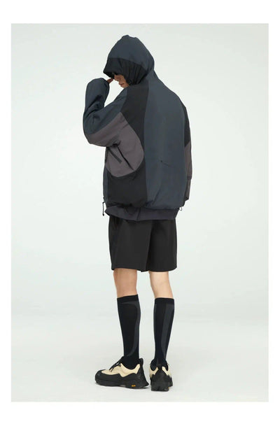 Spliced Multi-Zip Hooded Jacket Korean Street Fashion Jacket By Decesolo Shop Online at OH Vault