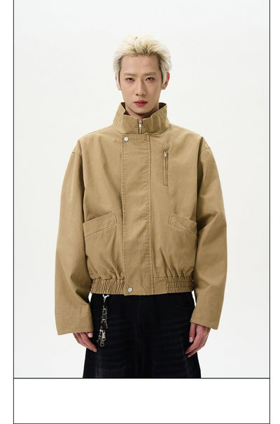 Stand Collar Barn Style Jacket Korean Street Fashion Jacket By A PUEE Shop Online at OH Vault