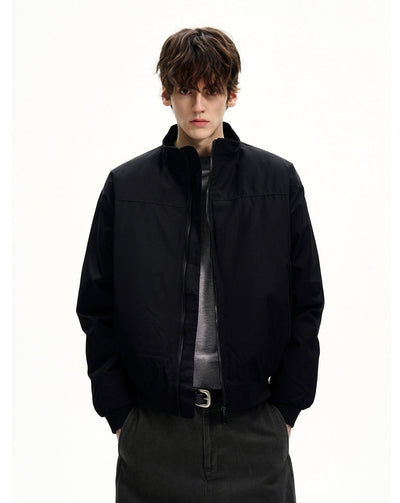 Stand Collar Ribbed Hem Padded Jacket Korean Street Fashion Jacket By MaxDstr Shop Online at OH Vault