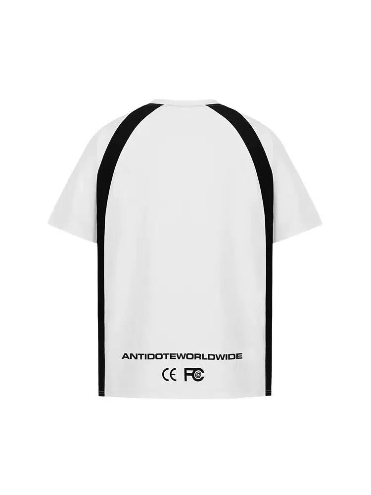 Contrast Racing Style T-Shirt Korean Street Fashion T-Shirt By ANTIDOTE Shop Online at OH Vault