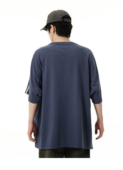 Mentality Sporty Stripe T-Shirt Korean Street Fashion T-Shirt By 77Flight Shop Online at OH Vault