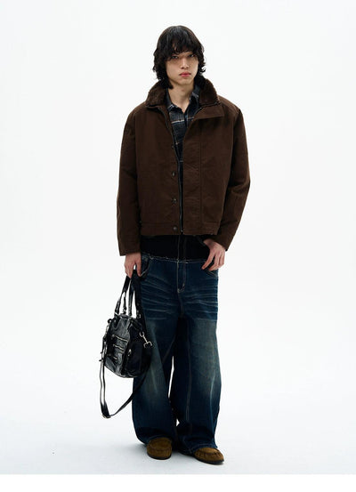 Embroidered Ruched Hem Jacket Korean Street Fashion Jacket By 77Flight Shop Online at OH Vault