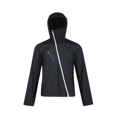 Diagonal Zip Hooded Nylon Jacket Korean Street Fashion Jacket By Made Extreme Shop Online at OH Vault