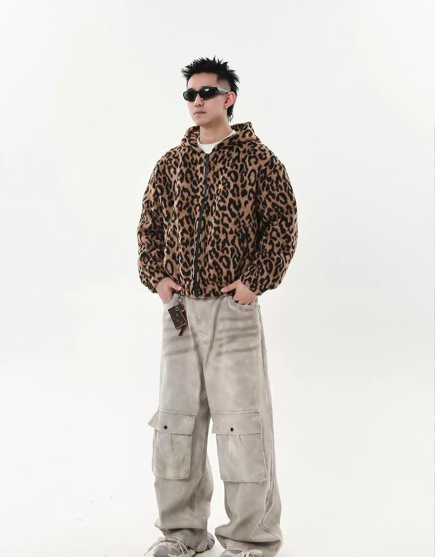 Leopard Print Hooded Jacket Korean Street Fashion Jacket By Blacklists Shop Online at OH Vault