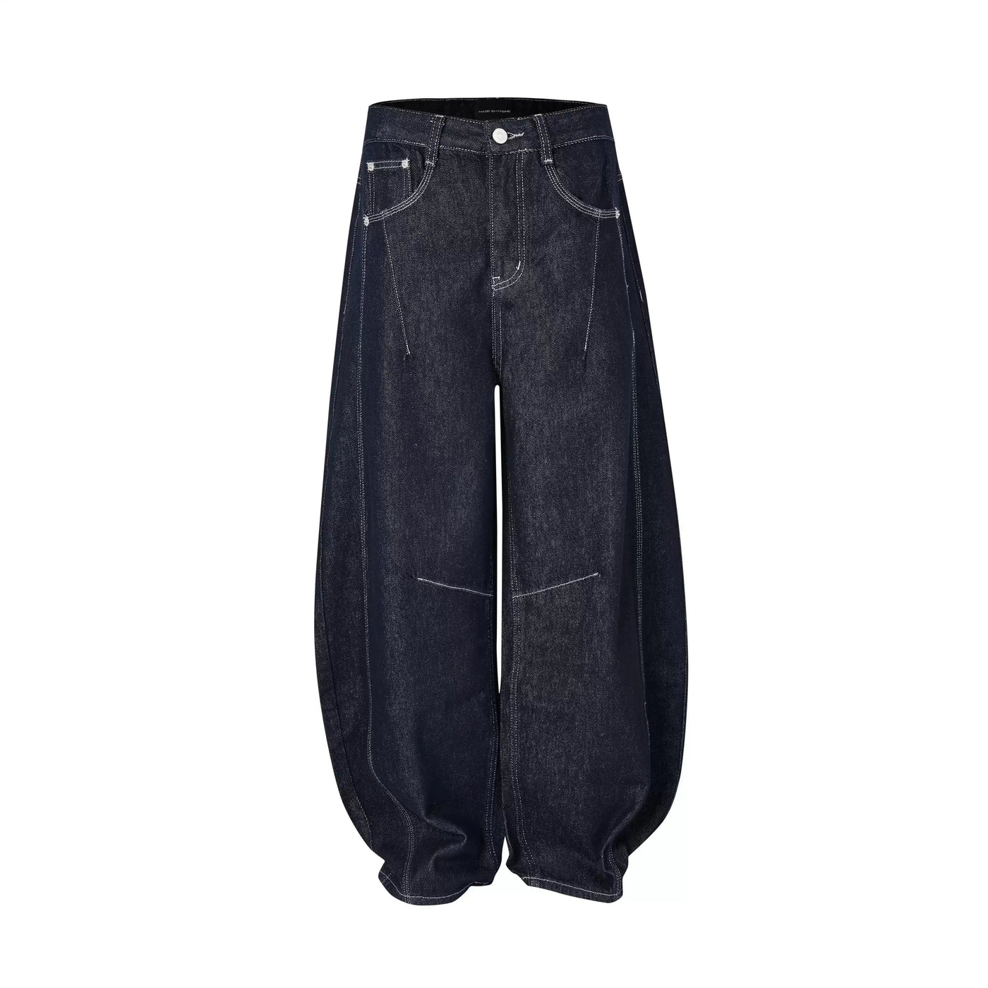 Contrast Stitched Wide Cut Jeans Korean Street Fashion Jeans By Made Extreme Shop Online at OH Vault