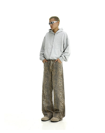 Leopard Print Bootcut Pants Korean Street Fashion Pants By MEBXX Shop Online at OH Vault