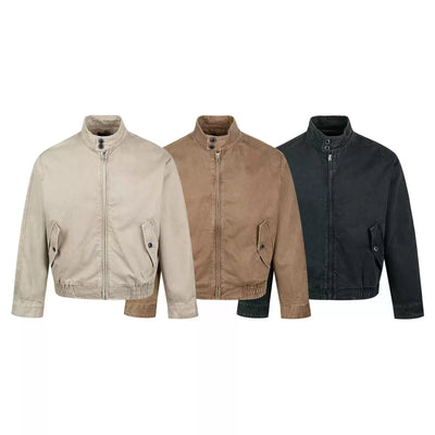 Washed Ruched Hem Jacket Korean Street Fashion Jacket By Made Extreme Shop Online at OH Vault