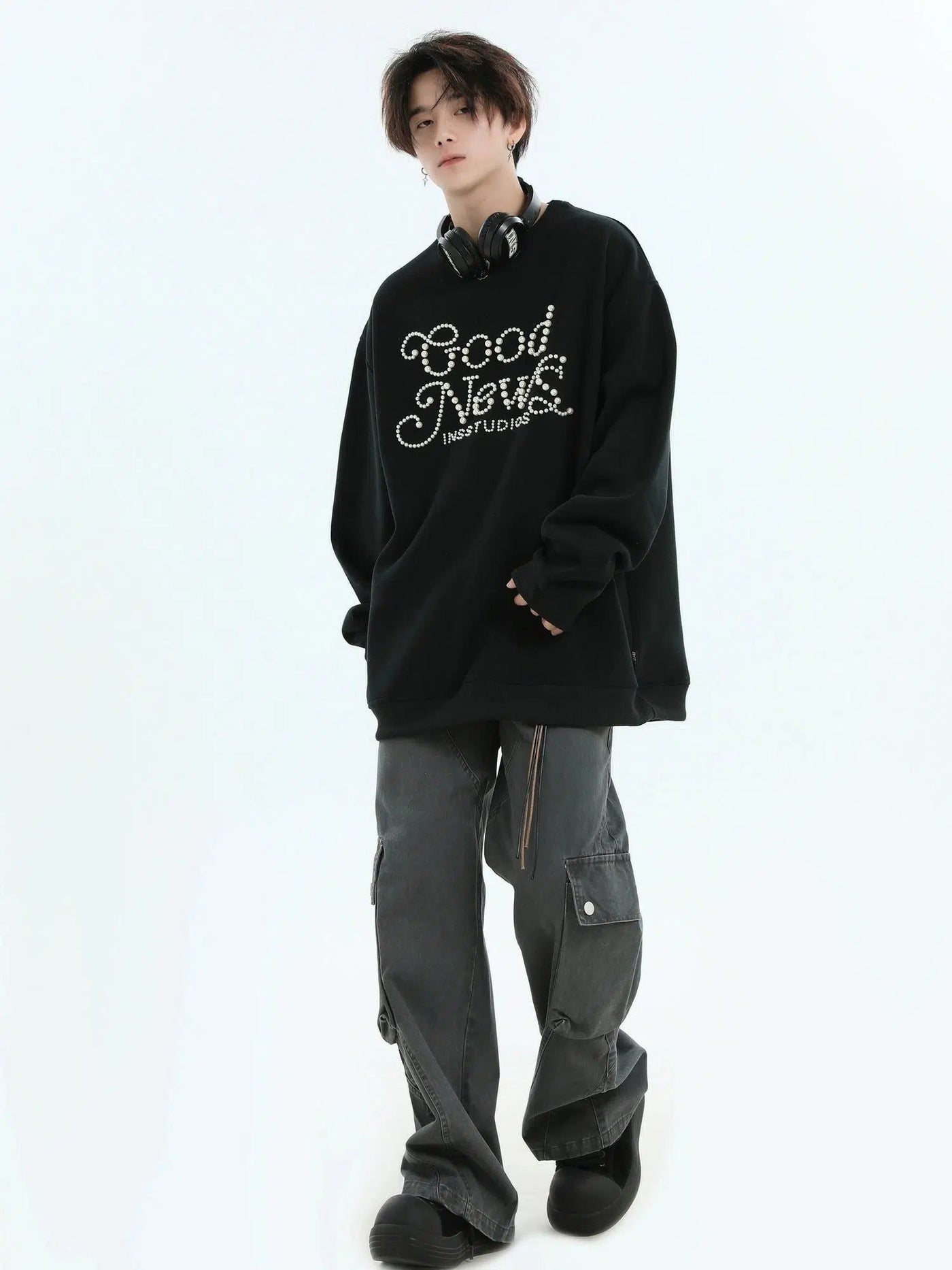 Good News Crewneck Korean Street Fashion Crewneck By INS Korea Shop Online at OH Vault