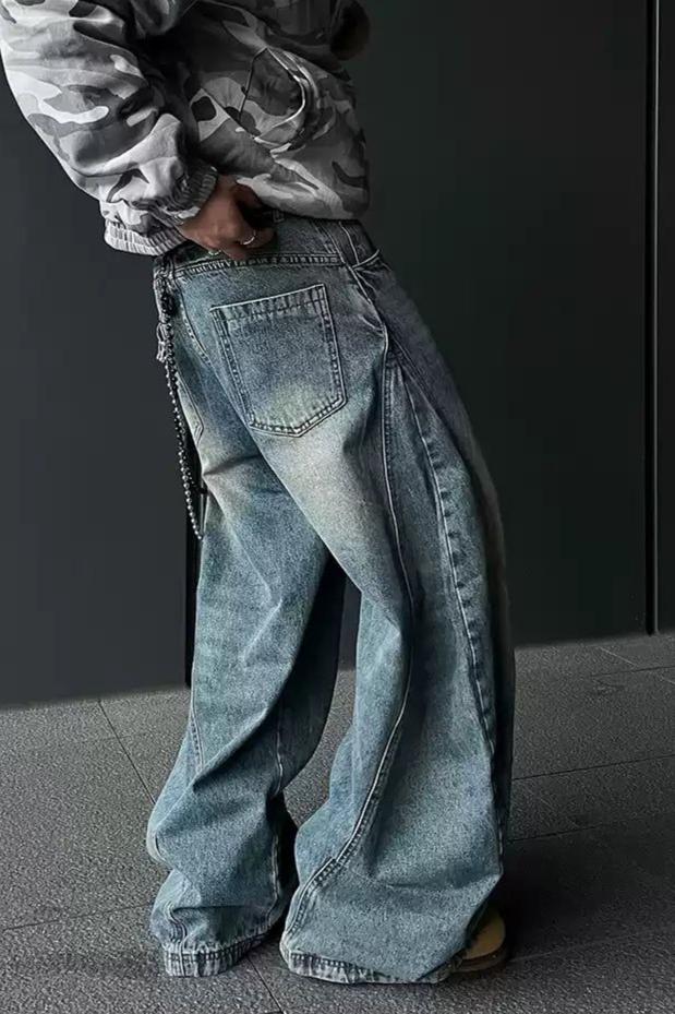 Baggy Side Pockets Jeans Korean Street Fashion Jeans By Dark Fog Shop Online at OH Vault