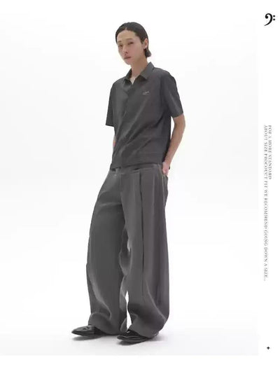 Seam-Stitched Buttonless Polo Korean Street Fashion Polo By Pioneer of Heroism Shop Online at OH Vault