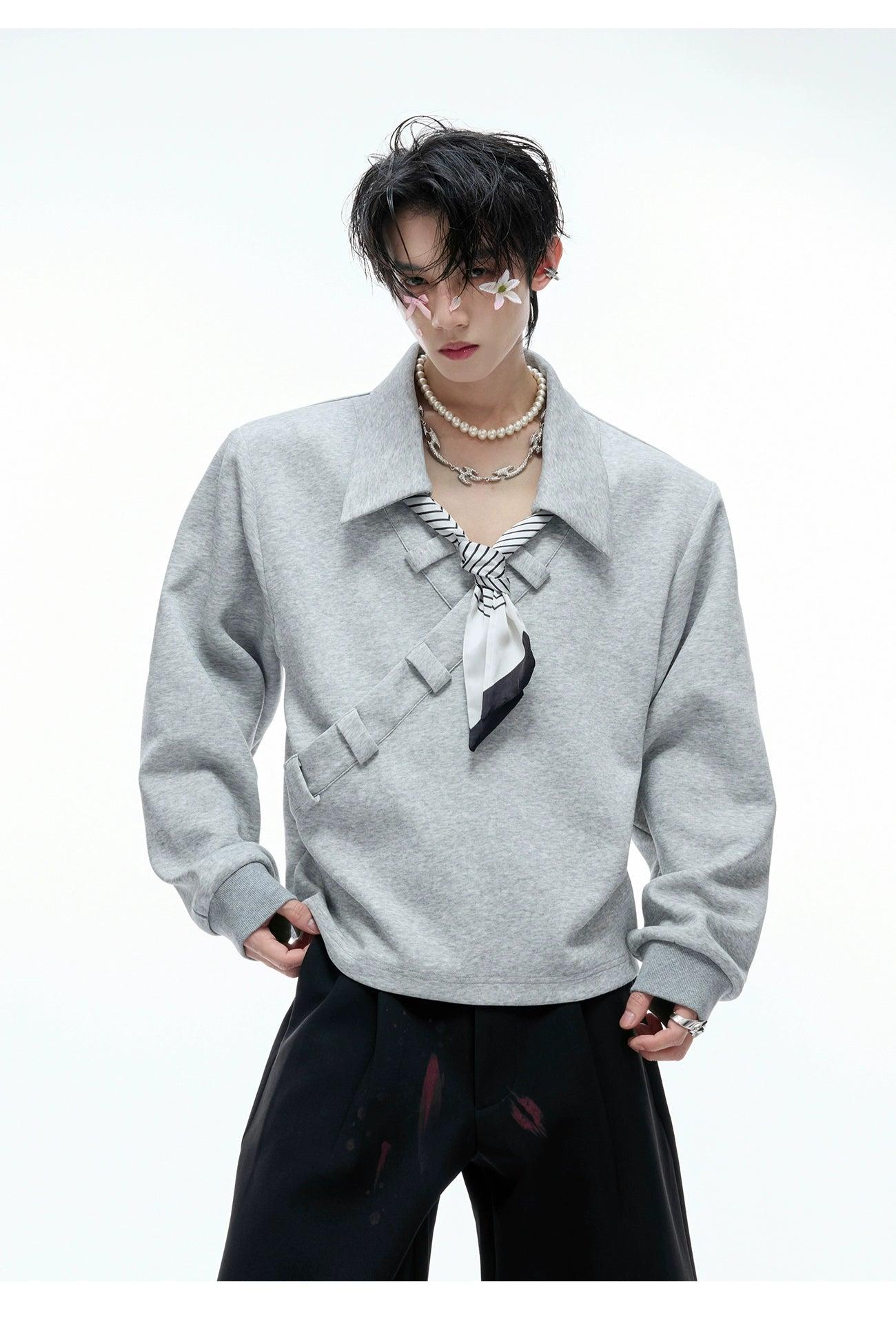 Striped Scarf & Ribbon Polo Korean Street Fashion Polo By Argue Culture Shop Online at OH Vault