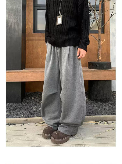 Pleated Loose Fit Sweatpants Korean Street Fashion Pants By Poikilotherm Shop Online at OH Vault