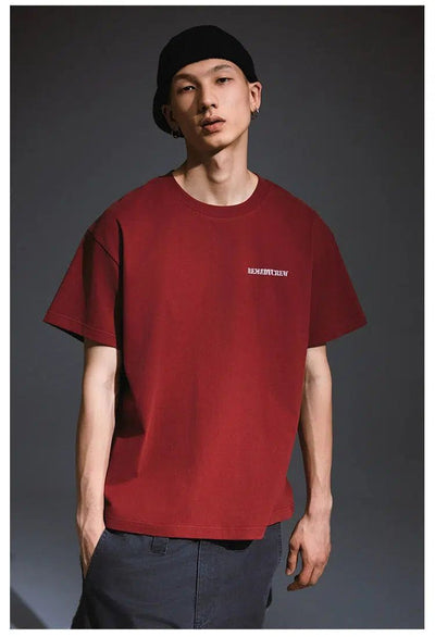 Logo Print Basic T-Shirt Korean Street Fashion T-Shirt By Remedy Shop Online at OH Vault