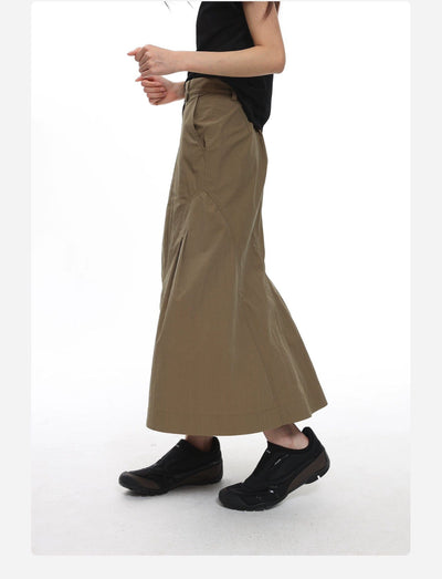 High Waist Long Skirt Korean Street Fashion Skirt By Roaring Wild Shop Online at OH Vault