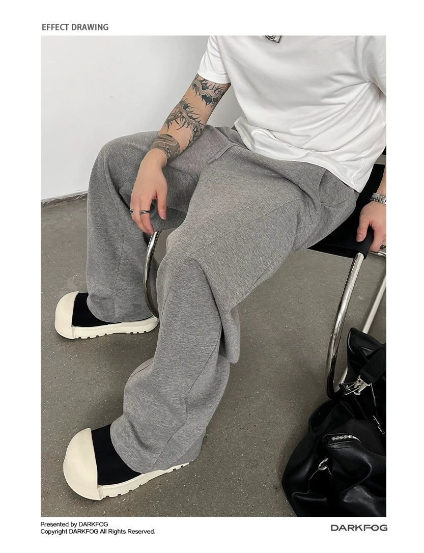 Basic Drawcord Sweatpants Korean Street Fashion Pants By Dark Fog Shop Online at OH Vault