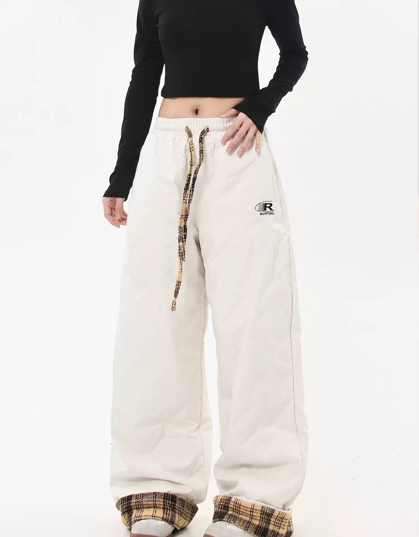 Plaid Garter and Splice Pants Korean Street Fashion Pants By Blacklists Shop Online at OH Vault