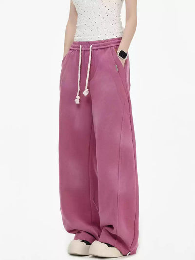 Structured White Drawstring Sweatpants Korean Street Fashion Pants By INS Korea Shop Online at OH Vault