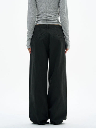 Structured Pleats Relaxed Fit Jeans Korean Street Fashion Jeans By 77Flight Shop Online at OH Vault