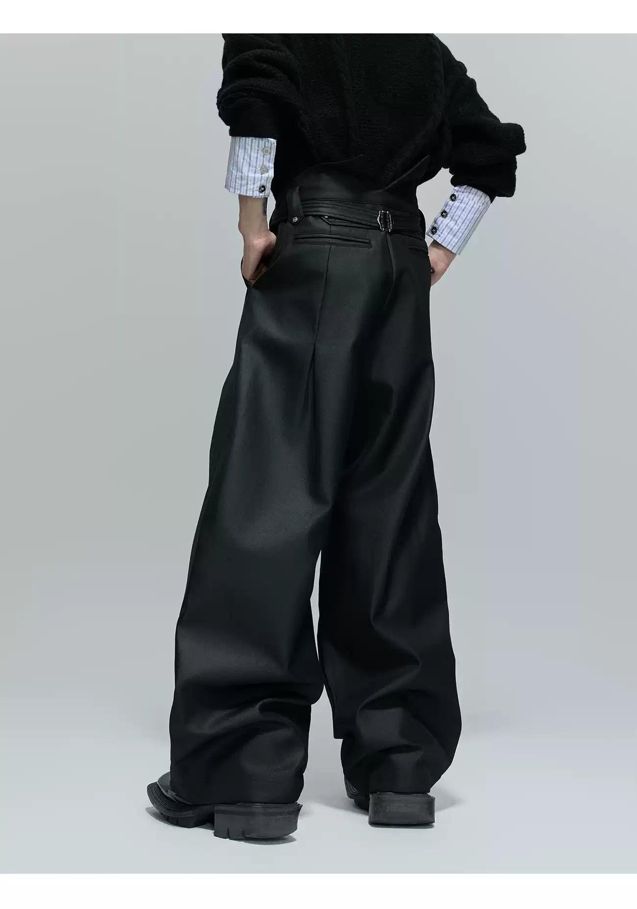 Strap Belt Wide Leg Sheer Pants Korean Street Fashion Pants By Argue Culture Shop Online at OH Vault