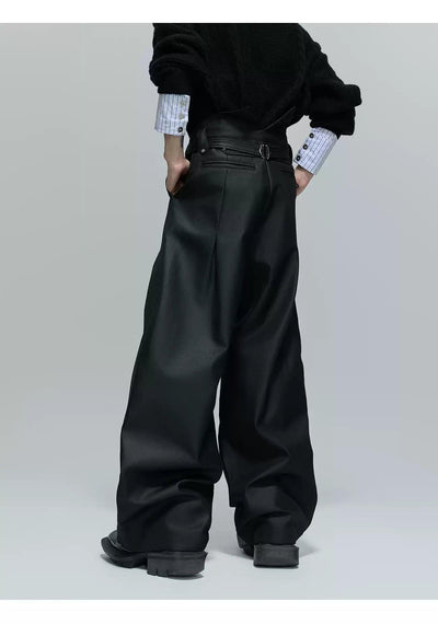 Strap Belt Wide Leg Sheer Pants Korean Street Fashion Pants By Argue Culture Shop Online at OH Vault