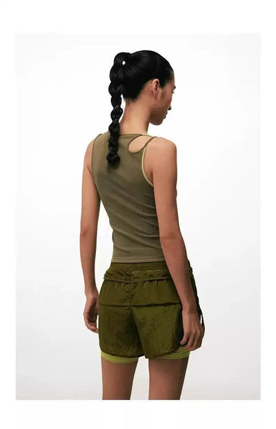 Asymmetric Straps Tank Top Korean Street Fashion Tank Top By Conp Conp Shop Online at OH Vault