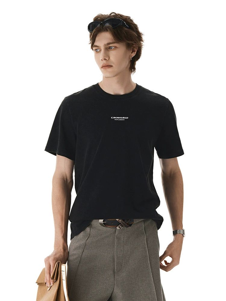 Basic Regular Fit T-Shirt Korean Street Fashion T-Shirt By Cro World Shop Online at OH Vault