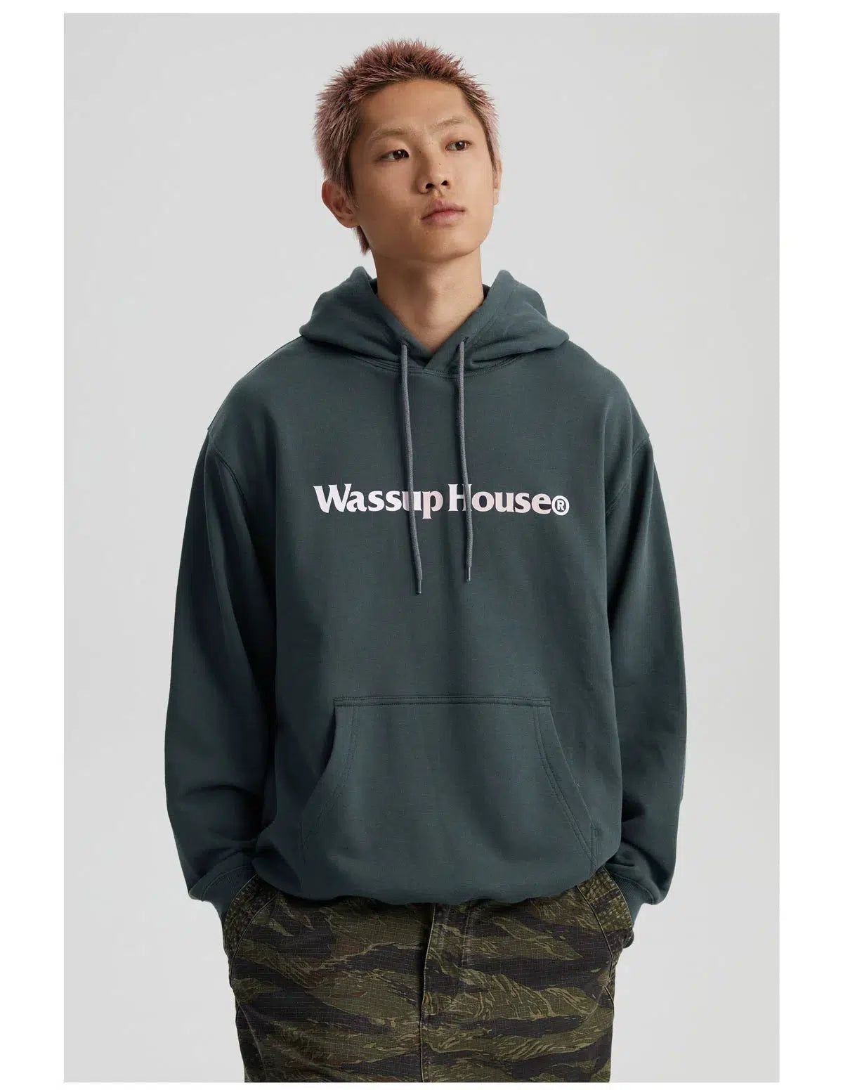 Basic Logo Print Hoodie Korean Street Fashion Hoodie By WASSUP Shop Online at OH Vault