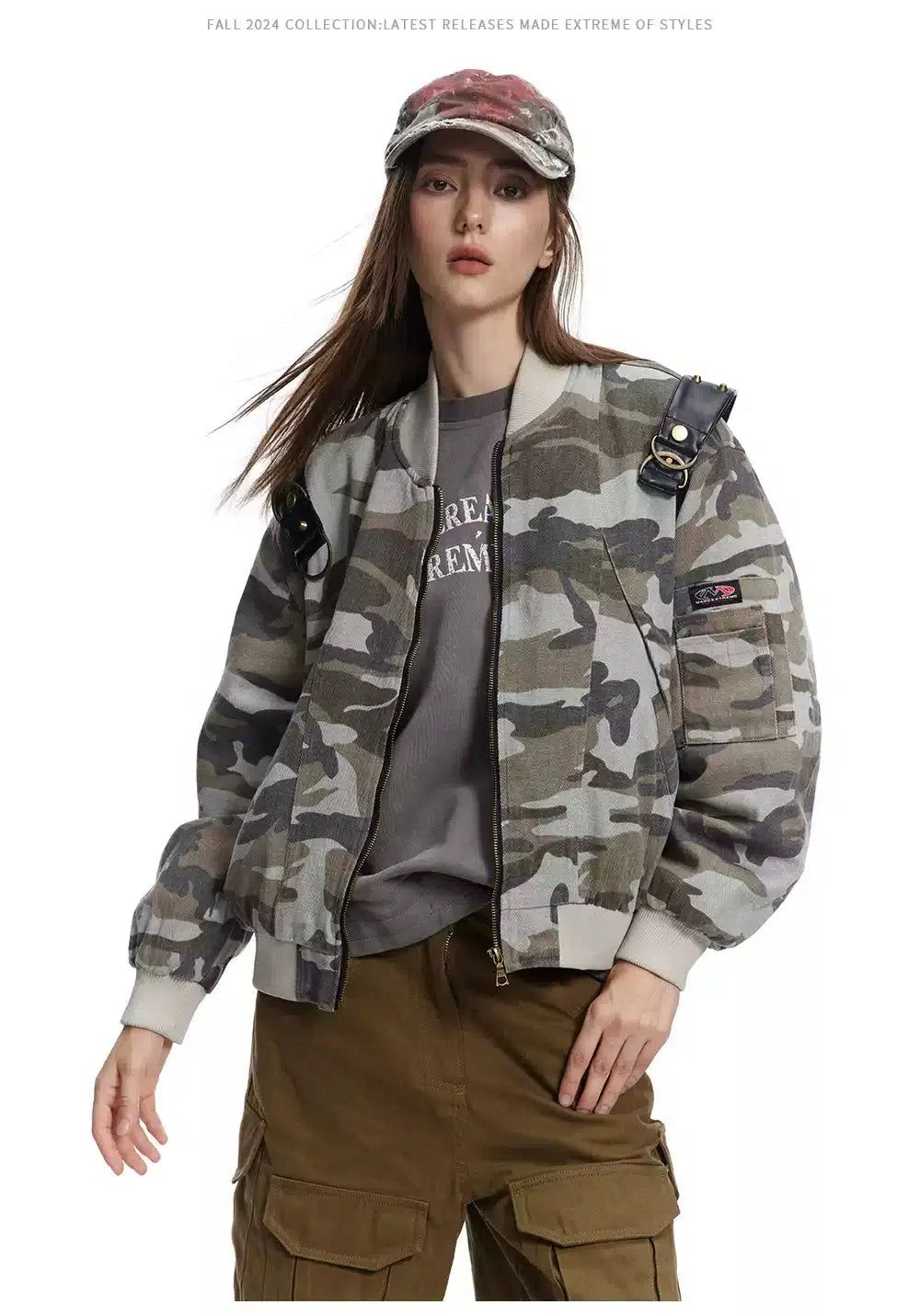 Plain Color & Camouflage Baseball Jacket Korean Street Fashion Jacket By Made Extreme Shop Online at OH Vault