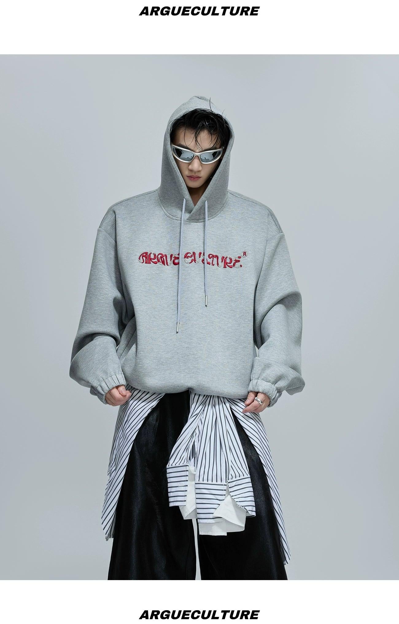 Distorted Logo Style Hoodie Korean Street Fashion Hoodie By Argue Culture Shop Online at OH Vault