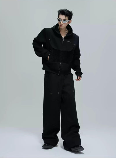 Athleisure Contrast Spliced Zip-Up Hoodie & Sweatpants Set Korean Street Fashion Clothing Set By Argue Culture Shop Online at OH Vault