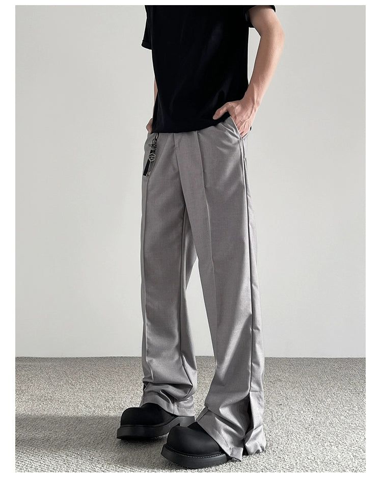 Slit Seam Detail Trousers Korean Street Fashion Trousers By A PUEE Shop Online at OH Vault