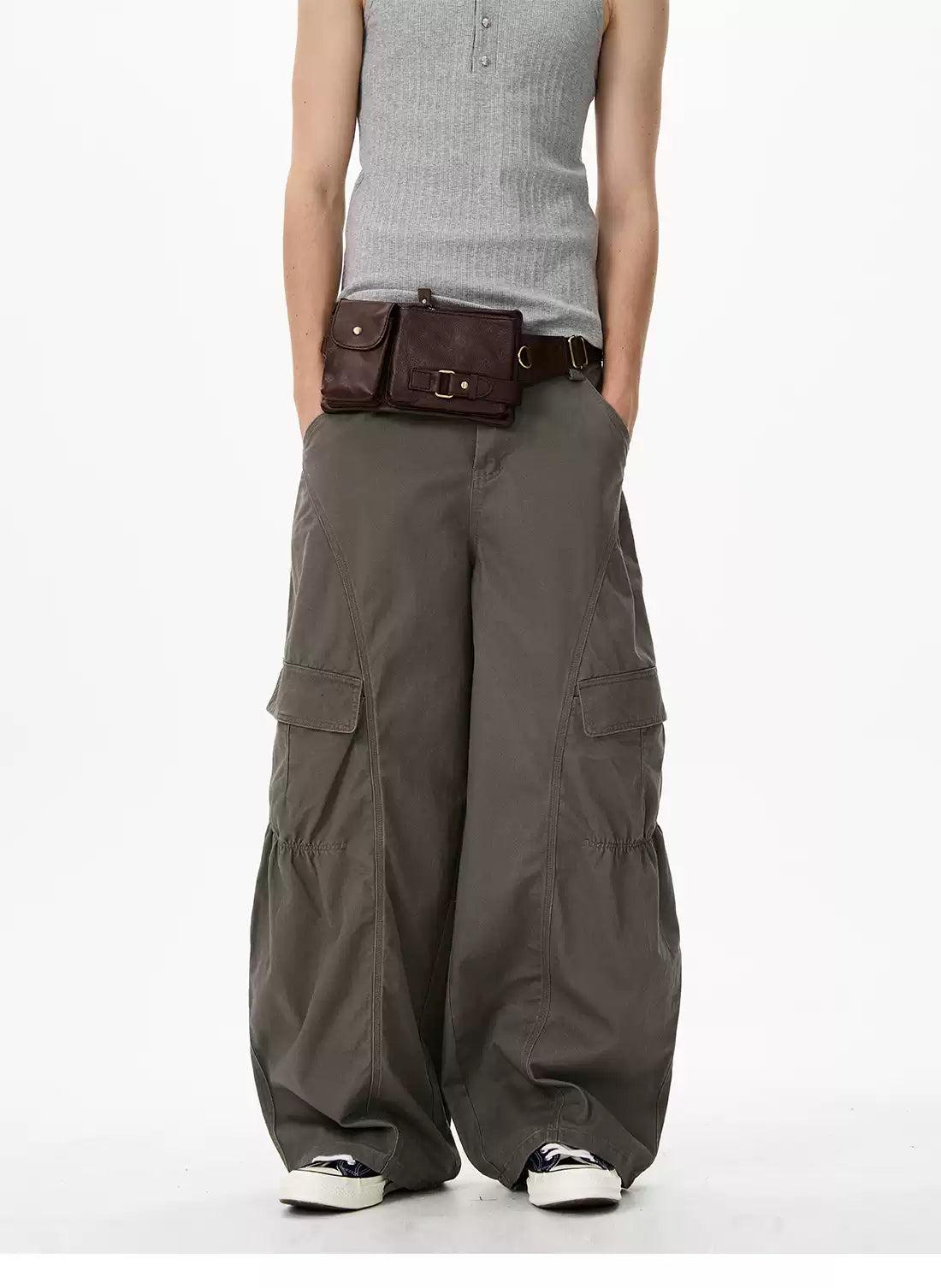 Basic Structured Cargo Jeans Korean Street Fashion Jeans By 77Flight Shop Online at OH Vault
