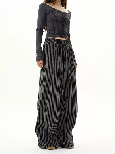 Striped Machete Pants Korean Street Fashion Pants By 77Flight Shop Online at OH Vault