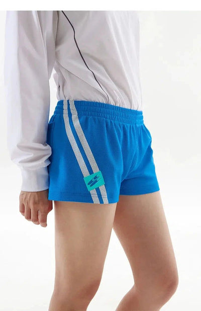 Oblique Contrast Sports Shorts Korean Street Fashion Shorts By Crying Center Shop Online at OH Vault