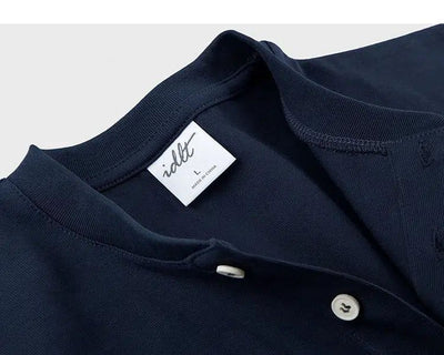 Solid Color Henley Shirt Korean Street Fashion Shirt By IDLT Shop Online at OH Vault