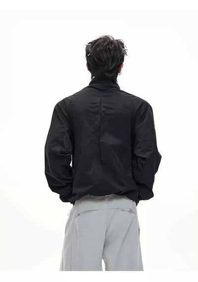 Stand Collar Contrast Zipper Windbreaker Jacket Korean Street Fashion Jacket By Argue Culture Shop Online at OH Vault