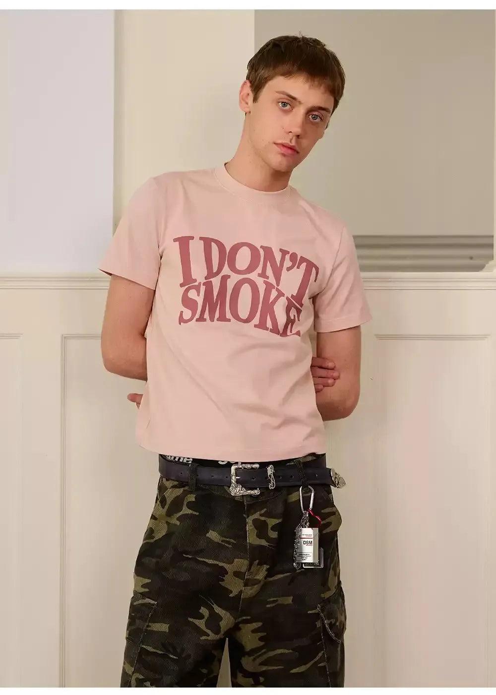 Basic Contrast Logo T-Shirt Korean Street Fashion T-Shirt By Donsmoke Shop Online at OH Vault