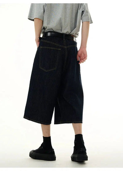 Casual Wide Leg Denim Shorts Korean Street Fashion Shorts By 77Flight Shop Online at OH Vault